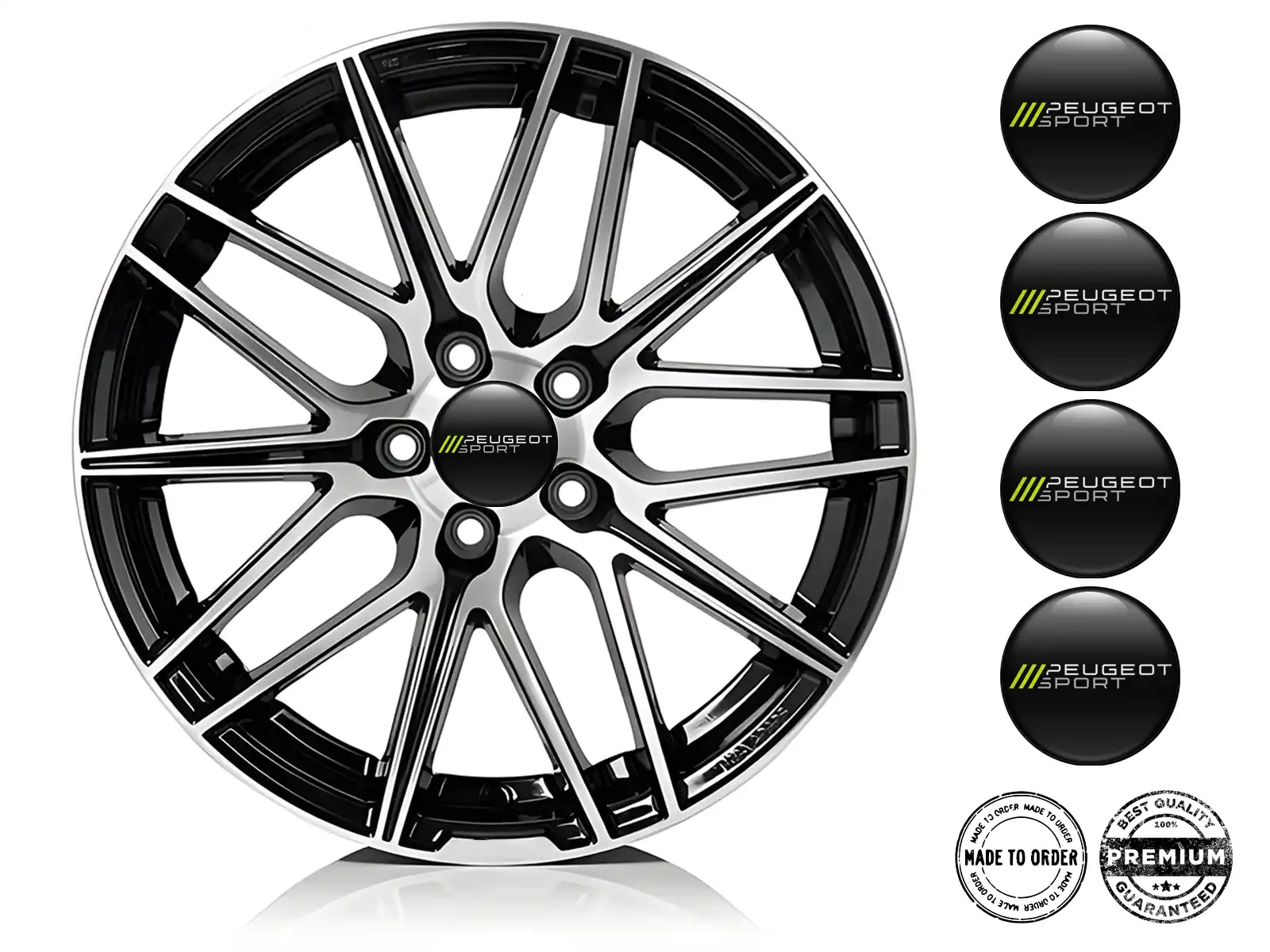 Peugeot Epoxy Dome Stickers Luxury Car Emblems